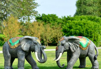 大象雕塑-戶外園林大象仿真動物景觀大象雕塑