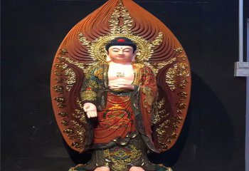 三圣雕塑-景區(qū)樹(shù)脂彩繪佛像三圣雕塑