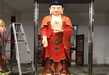 三圣雕塑-景區寺廟玻璃鋼彩繪供奉佛像三圣雕塑