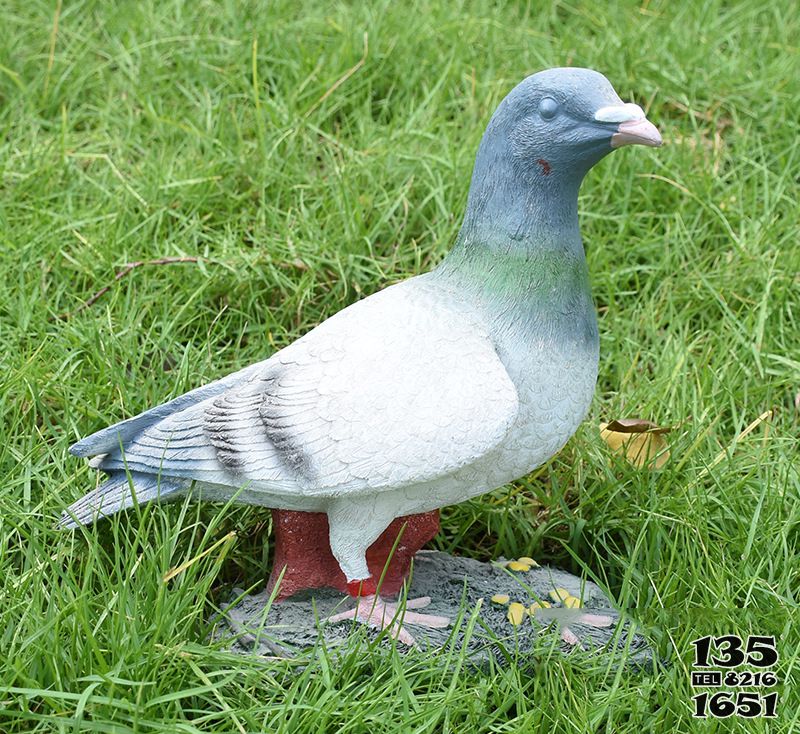 鴿子雕塑-仿真鴿子擺件模型花園園林動(dòng)物景觀雕塑戶外庭院草坪裝飾鴿子雕塑高清圖片