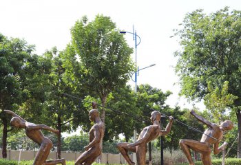 將玻璃鋼太極人物帶入公園景觀，展現抽象藝術之美