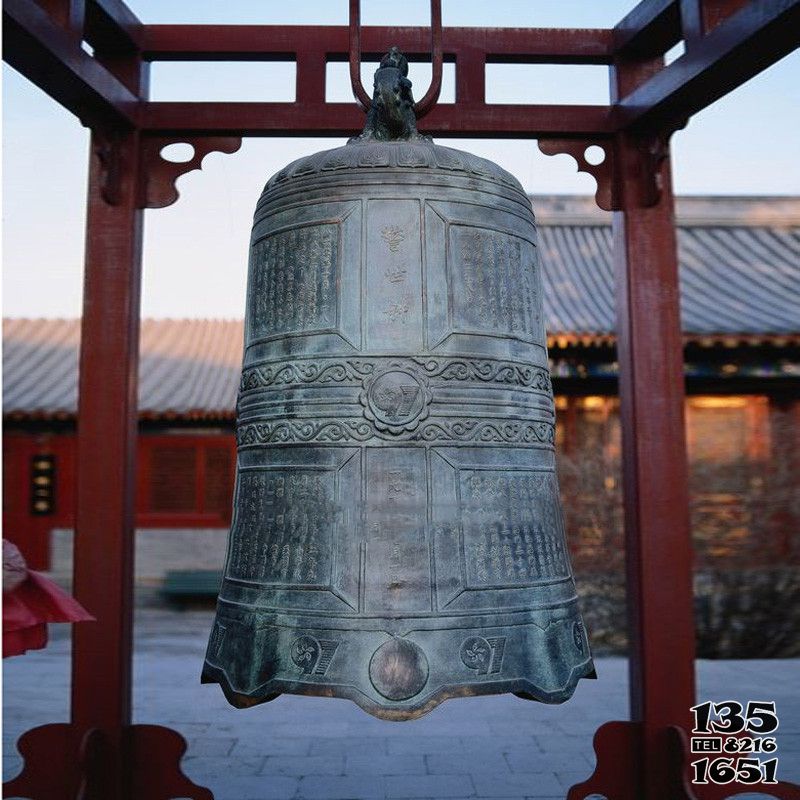 銅鐘雕塑-鎮(zhèn)宅辟邪銅鐘寺廟敲鐘純銅仿古鐘擺件