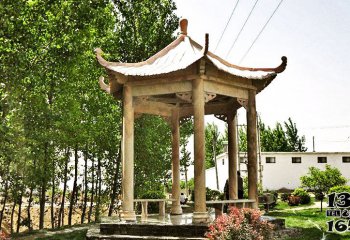 涼亭雕塑-新農(nóng)村環(huán)境建設(shè)花園擺放大理石納涼休息涼亭