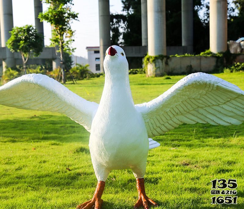 鴿子雕塑-仿真動(dòng)物園林景觀模型鴿子雕塑高清圖片