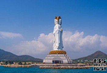 觀音雕塑-戶(hù)外景區(qū)大理石石雕大型三面觀音雕塑