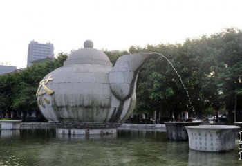 天壺雕塑-公園池塘大型不銹鋼園林景觀(guān)天壺雕塑