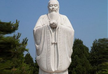 孔子雕塑-漢白玉孔子園林校園古代名人石雕