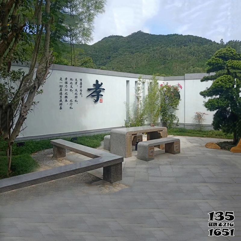 凳子雕塑-小區(qū)公園園林石雕仿古長(zhǎng)凳雕塑高清圖片