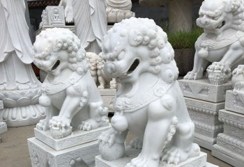 獅子雕塑-寺廟庭院創(chuàng)意石雕獅子鎮(zhèn)宅招財(cái)獅子雕塑