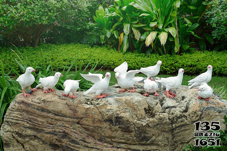 鴿子雕塑- 公園街道仿真動物園林景觀創(chuàng)意玻璃鋼鴿子雕塑