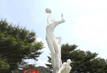 籃球雕塑-打籃球不銹鋼網(wǎng)格公園體育運動人物雕塑擺件