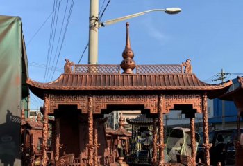 香爐雕塑-寺院戶外祭祀焚燒香紅銅香爐雕塑