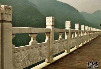 欄桿欄板雕塑-旅游景點湖邊花崗巖防護(hù)欄桿雕塑