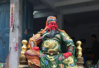 財(cái)神雕塑-玻璃鋼彩繪武財(cái)神寺廟供奉財(cái)神雕塑