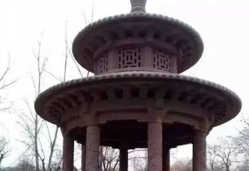 涼亭雕塑-廣場(chǎng)公園擺放仿古建雙層休閑涼亭