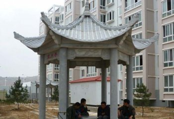 涼亭雕塑-小區(qū)廣場擺放休息六角仿古建涼亭雕塑