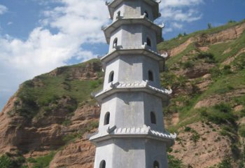 佛塔雕塑-簡(jiǎn)約佛塔寺廟石雕建筑