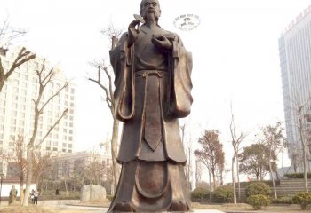 岐伯雕塑-小區(qū)公園擺放古代著名醫(yī)學(xué)家岐伯銅雕像