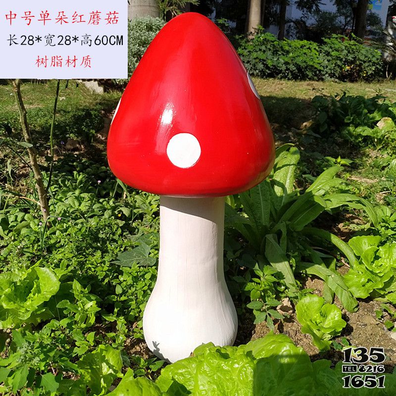 蘑菇雕塑-菜園創(chuàng)意仿真玻璃鋼蘑菇雕塑高清圖片