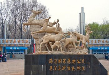 石雕梅花鹿公園動(dòng)物雕塑-石雕梅花鹿公園動(dòng)物雕塑